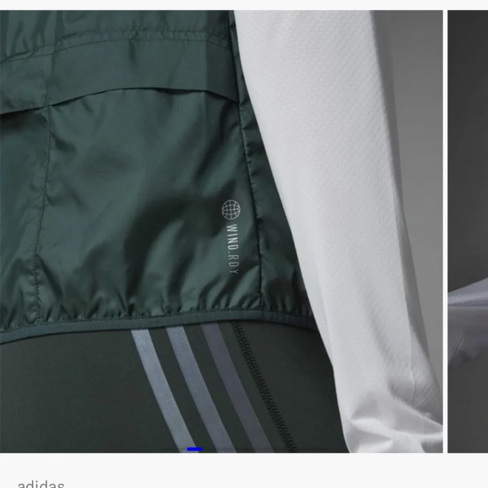 Adidas Vest - Green Striped NWT* - Picture 4 of 9